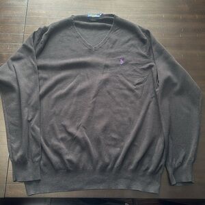 Polo RL Black pima cotton sweater size XLT -gently used condition